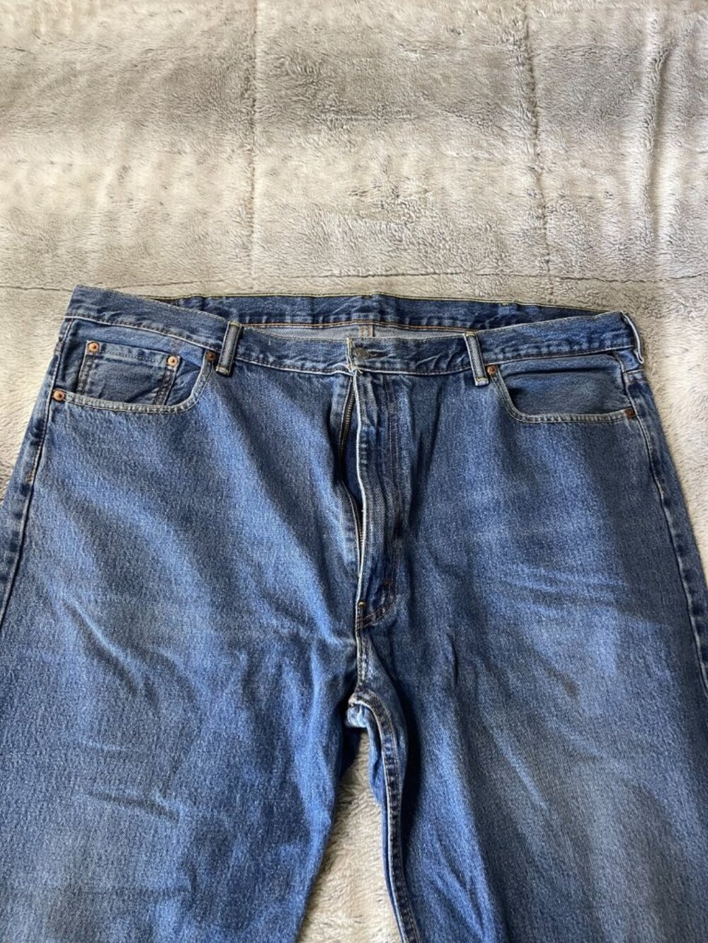 Levi's 550 Relaxed Fit Jeans Men's 46x32 Blue Denim Tapered Big Tall